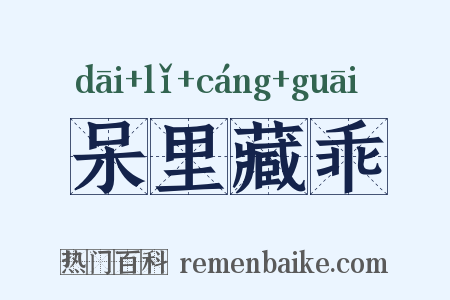 呆里藏乖是什么意思的图片